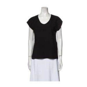 Diane von Furstenberg Scoop Neck Short Sleeve T-Shirt